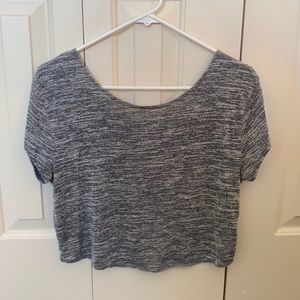 Hollister Grey Cross Back Crop Top